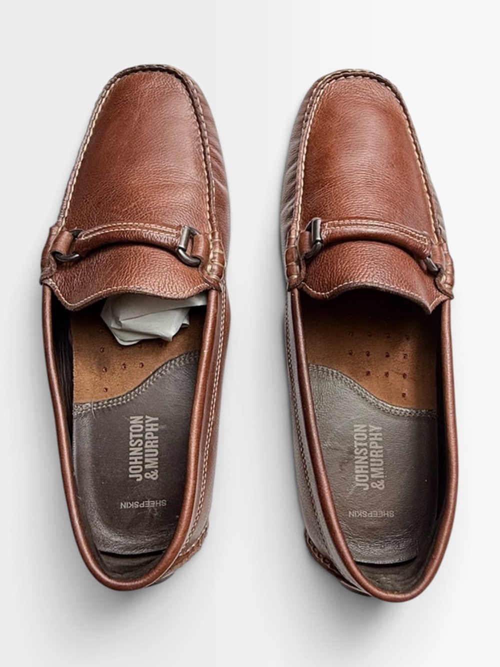 Johnston & Murphy Cort Bit Loafers Men's Shoes Size 8 Medium Sheepskin Leather